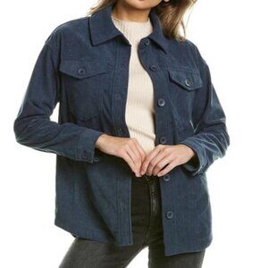 Anthropologie Avec Les Filles Women's  Blue Corduroy Oversized Shacket- S